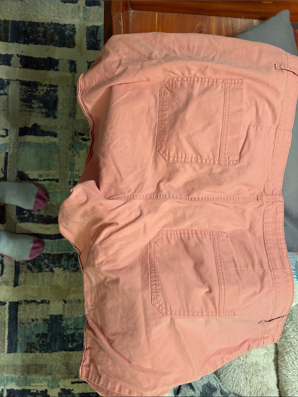 Bandolino Coral-Peach Flat Front Women's Shorts - Picture 2 of 2